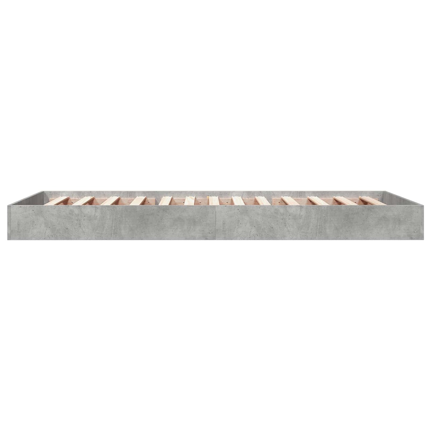 vidaXL Floor Bed Frame Concrete Grey 80 x 200 cm Engineered Wood 5