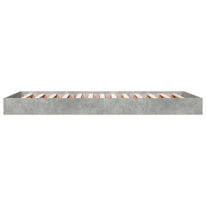 vidaXL Floor Bed Frame Concrete Grey 80 x 200 cm Engineered Wood 5