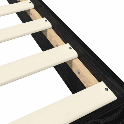vidaXL Floor Bed Frame Black Oak 80 x 200 cm Engineered Wood 6