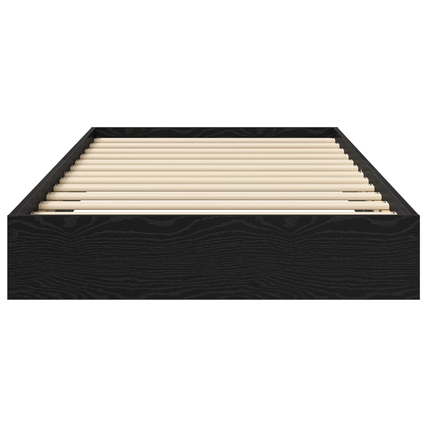vidaXL Floor Bed Frame Black Oak 80 x 200 cm Engineered Wood 4