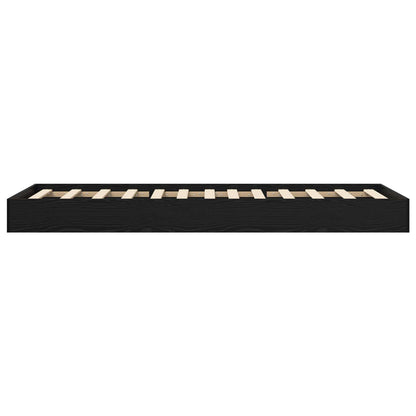 vidaXL Floor Bed Frame Black Oak 80 x 200 cm Engineered Wood 5
