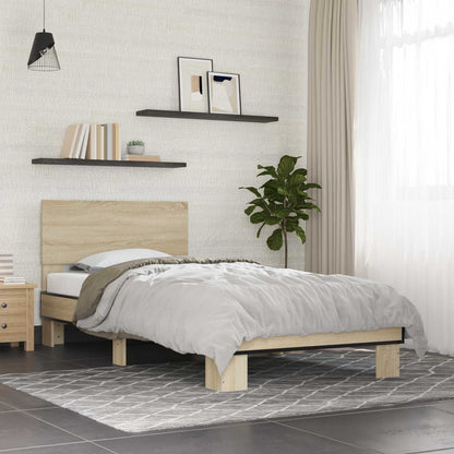 Bed Frame without Mattress Length 200 cm Sonoma oak 80 cm