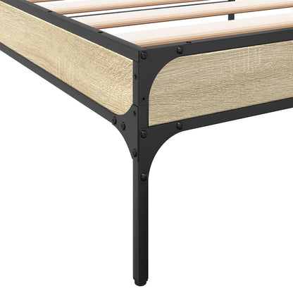 vidaXL Bed Frame Sonoma Oak 80 x 200 cm Engineered Wood 6