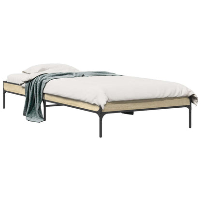 vidaXL Bed Frame Sonoma Oak 80 x 200 cm Engineered Wood 2