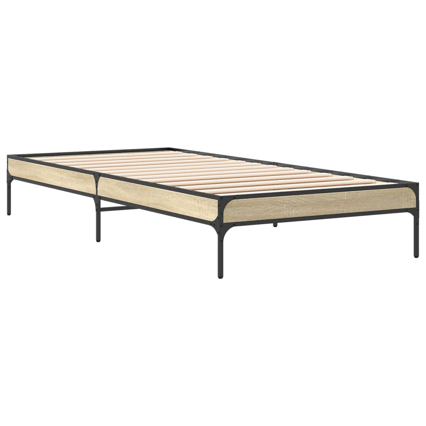 vidaXL Bed Frame Sonoma Oak 80 x 200 cm Engineered Wood 3
