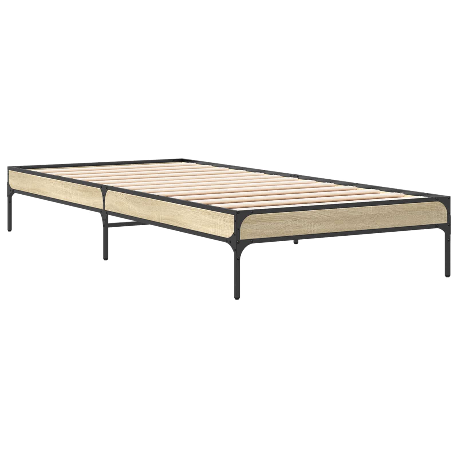 vidaXL Bed Frame Sonoma Oak 80 x 200 cm Engineered Wood 3