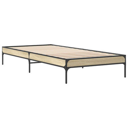 vidaXL Bed Frame Sonoma Oak 80 x 200 cm Engineered Wood 3