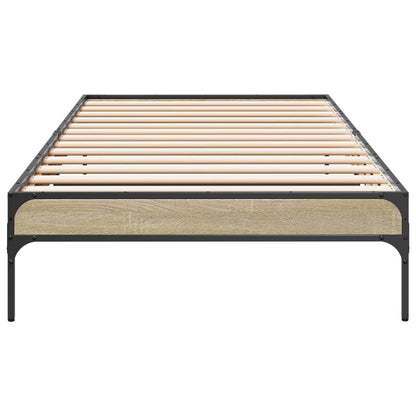 vidaXL Bed Frame Sonoma Oak 80 x 200 cm Engineered Wood 4