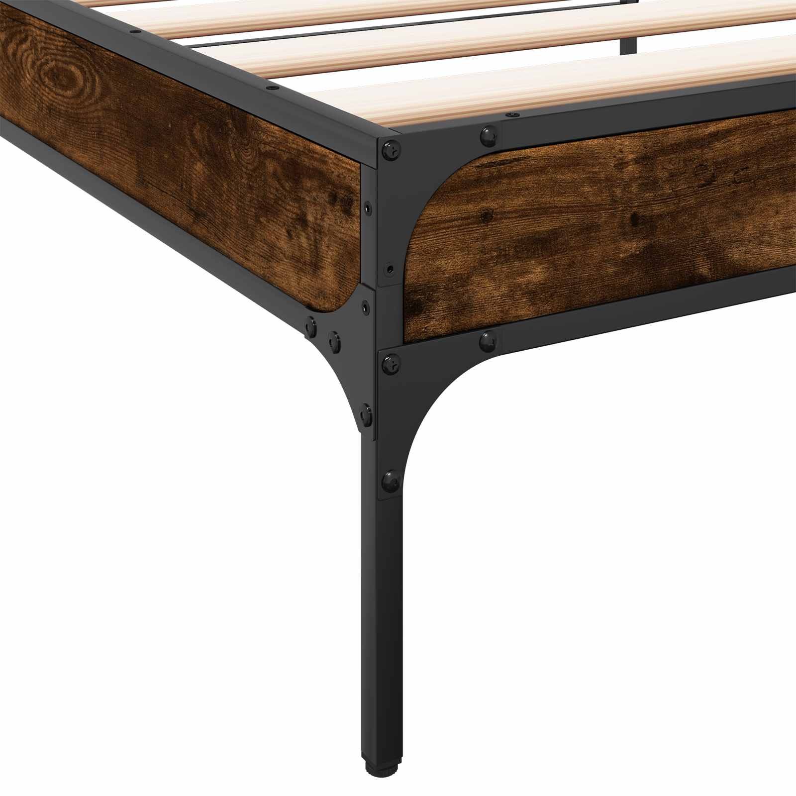 vidaXL Bed Frame Smoke Oak 80 x 200 cm Engineered Wood 6