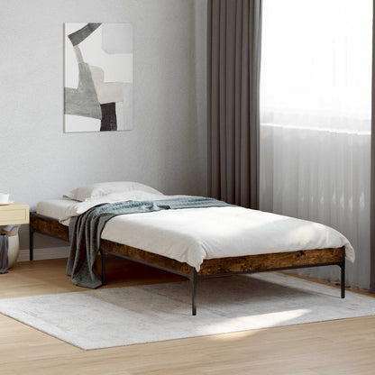 vidaXL Bed Frame Smoke Oak 80 x 200 cm Engineered Wood 1