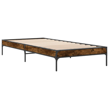 vidaXL Bed Frame Smoke Oak 80 x 200 cm Engineered Wood 3