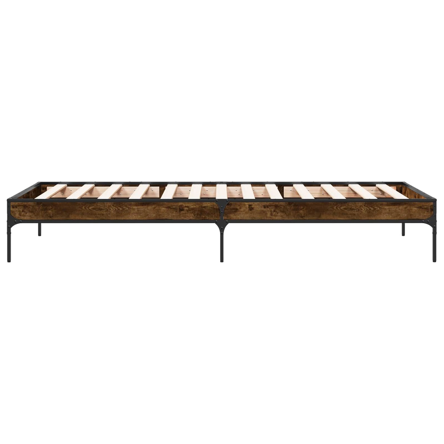 vidaXL Bed Frame Smoke Oak 80 x 200 cm Engineered Wood 5