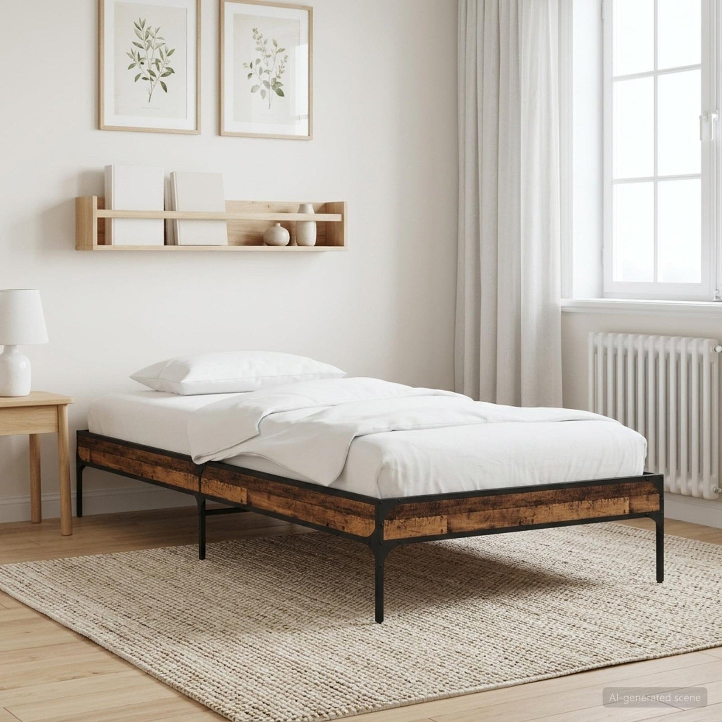vidaXL Bed Frame Old Wood 80 x 200 cm Engineered Wood 1