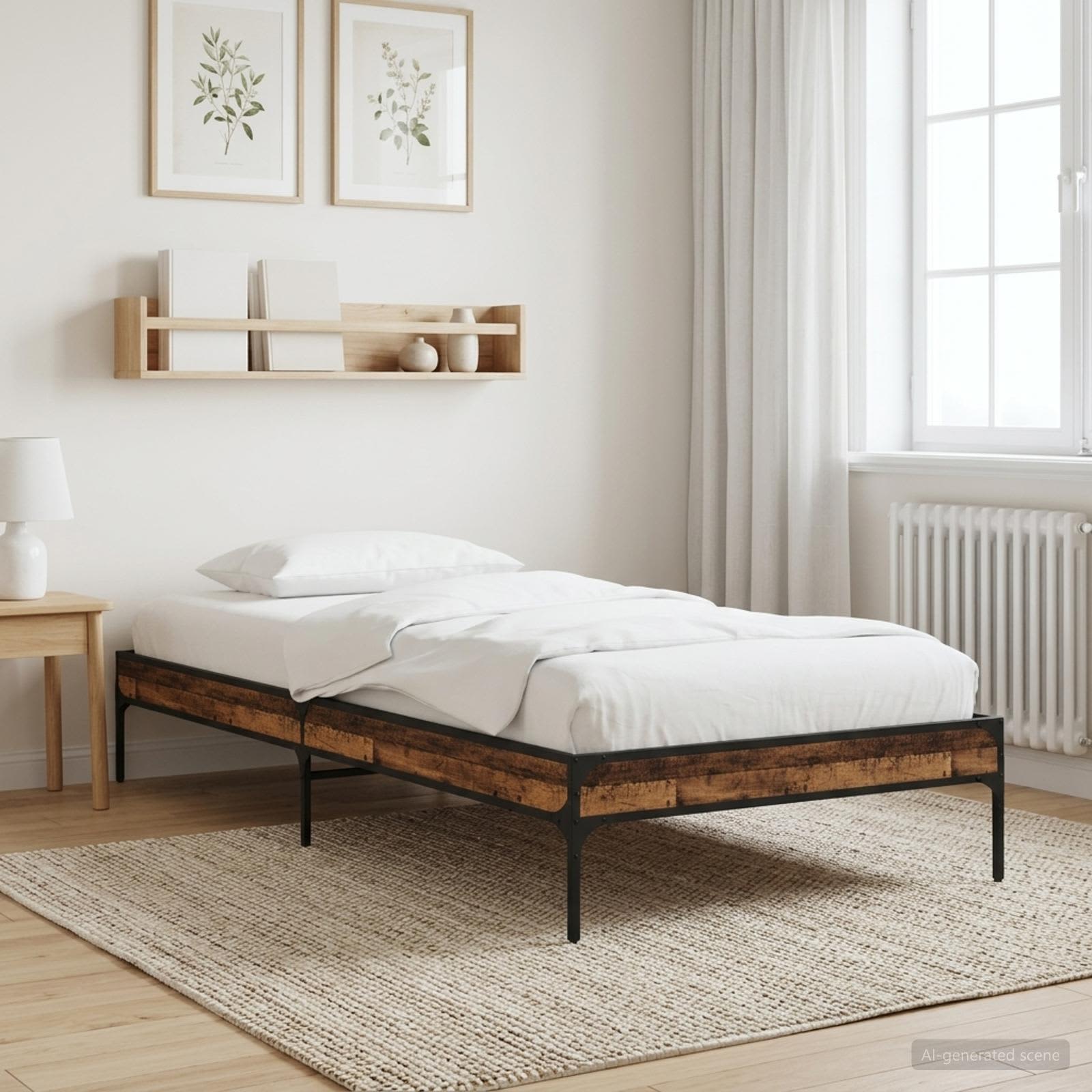 vidaXL Bed Frame Old Wood 80 x 200 cm Engineered Wood 1