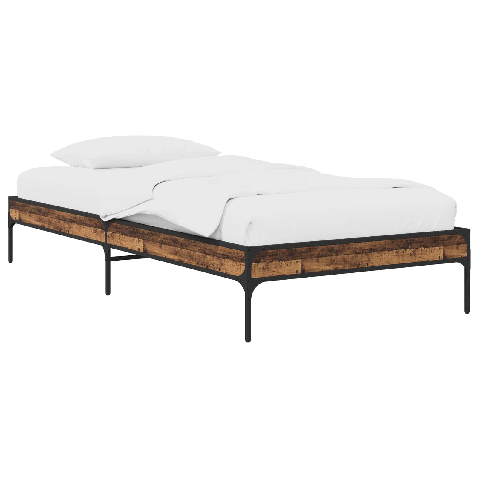 vidaXL Bed Frame Old Wood 80 x 200 cm Engineered Wood 2