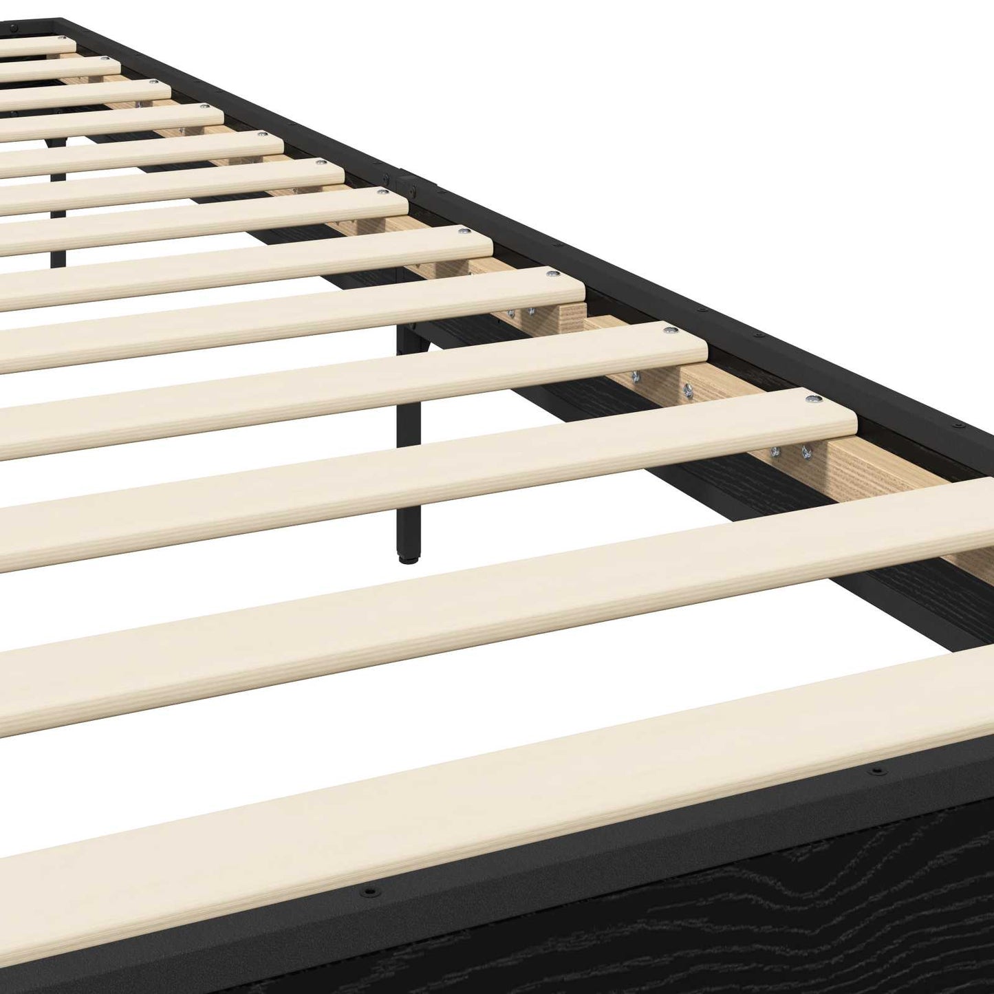 vidaXL Bed Frame Black Oak 80 x 200 cm Engineered Wood 6