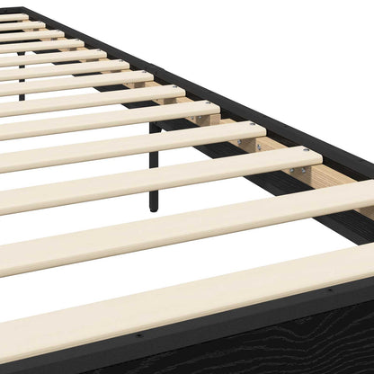 vidaXL Bed Frame Black Oak 80 x 200 cm Engineered Wood 6
