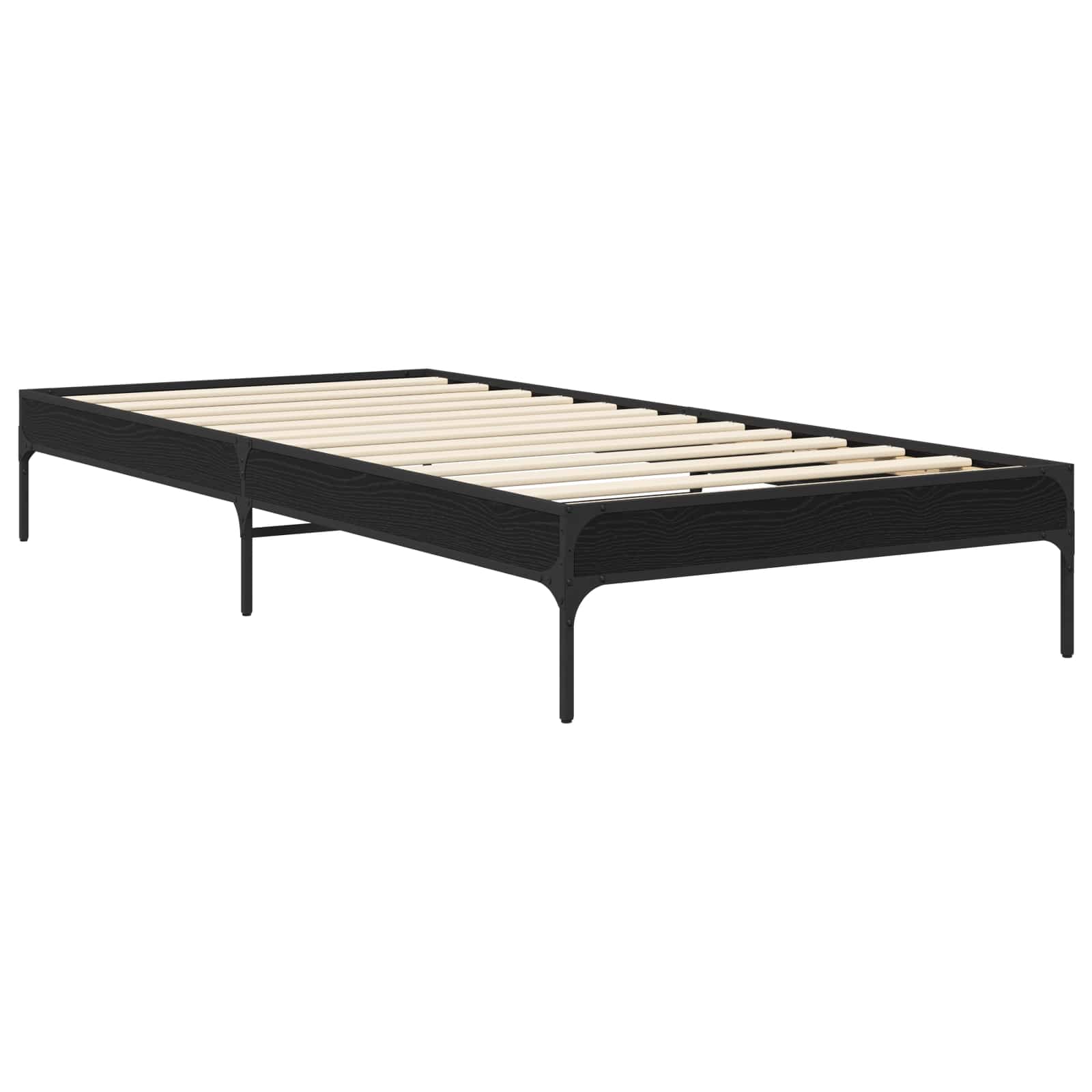 vidaXL Bed Frame Black Oak 80 x 200 cm Engineered Wood 3