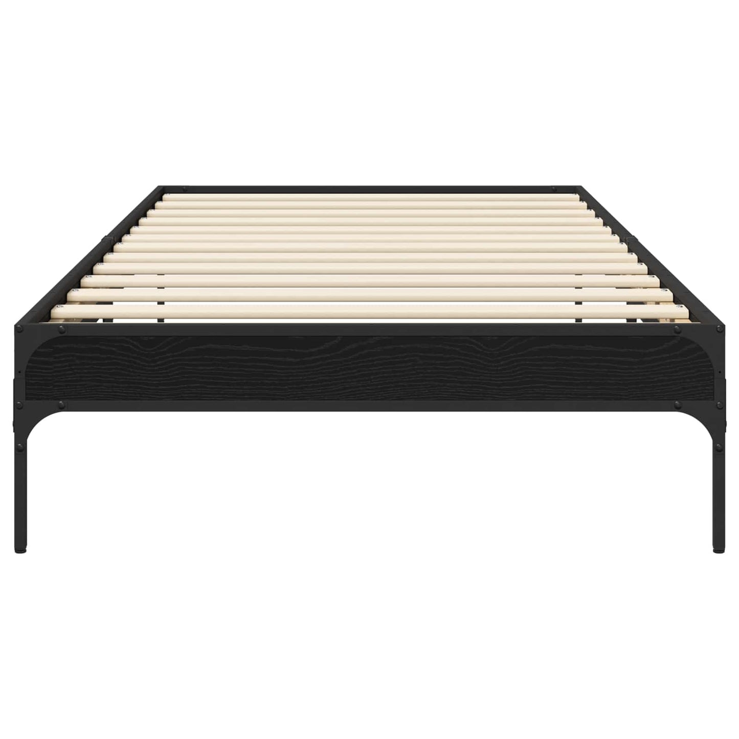 vidaXL Bed Frame Black Oak 80 x 200 cm Engineered Wood 4