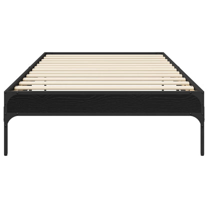 vidaXL Bed Frame Black Oak 80 x 200 cm Engineered Wood 4