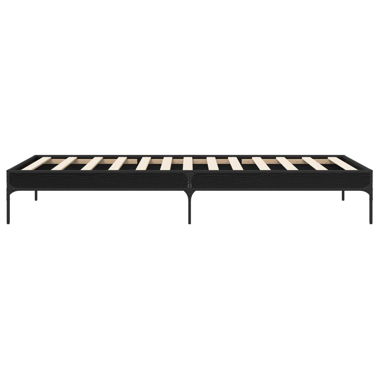 vidaXL Bed Frame Black Oak 80 x 200 cm Engineered Wood 5