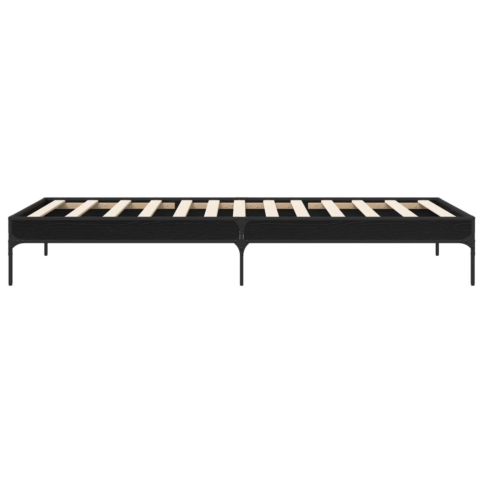 vidaXL Bed Frame Black Oak 80 x 200 cm Engineered Wood 5