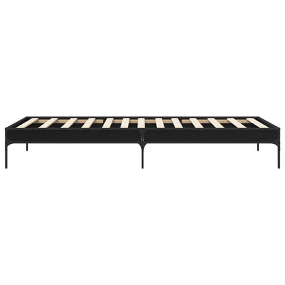 vidaXL Bed Frame Black Oak 80 x 200 cm Engineered Wood 5