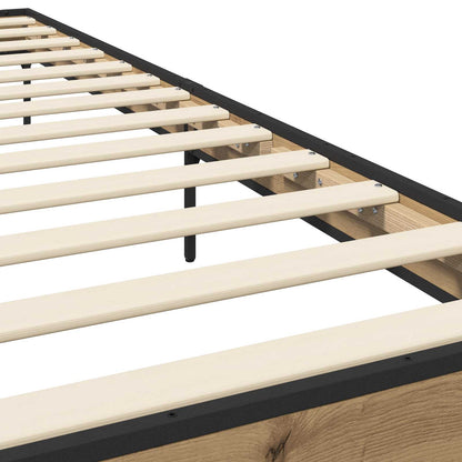 vidaXL Bed Frame Artisian Oak 80 x 200 cm Engineered Wood 6