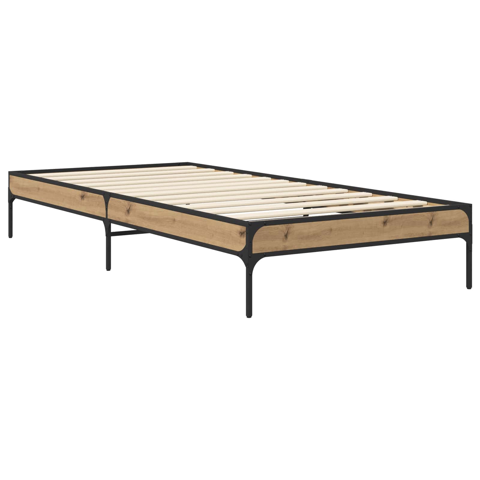 vidaXL Bed Frame Artisian Oak 80 x 200 cm Engineered Wood 3