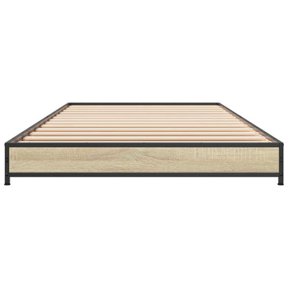 vidaXL Bed Frame Sonoma Oak 80 x 200 cm Engineered Wood 4