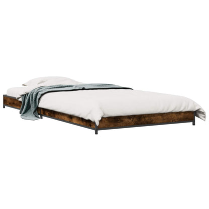 vidaXL Bed Frame Smoked Oak 80 x 200 cm Engineered Wood 2