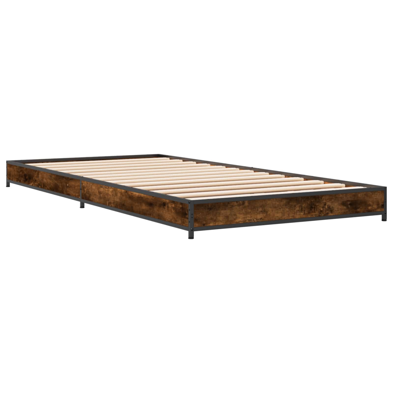 vidaXL Bed Frame Smoked Oak 80 x 200 cm Engineered Wood 3