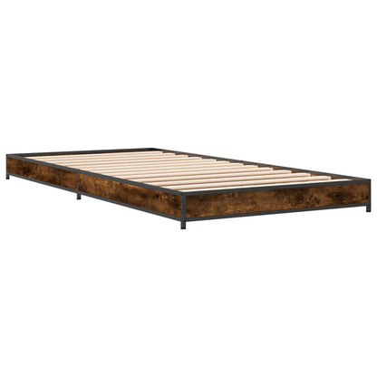vidaXL Bed Frame Smoked Oak 80 x 200 cm Engineered Wood 3