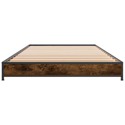 vidaXL Bed Frame Smoked Oak 80 x 200 cm Engineered Wood 4
