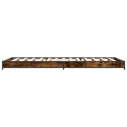 vidaXL Bed Frame Smoked Oak 80 x 200 cm Engineered Wood 5