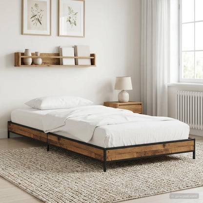 vidaXL Bed Frame Old Wood 80 x 200 cm Engineered Wood 1