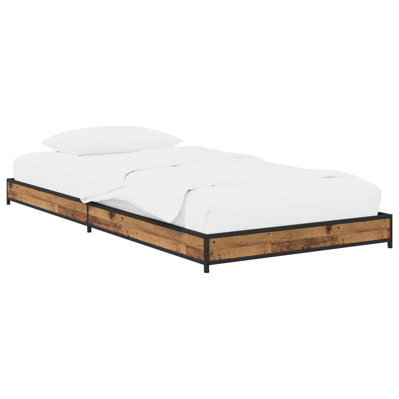 vidaXL Bed Frame Old Wood 80 x 200 cm Engineered Wood 2
