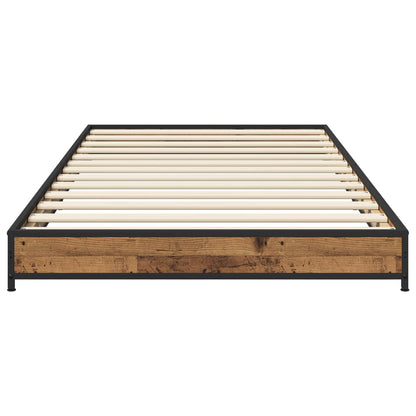 vidaXL Bed Frame Old Wood 80 x 200 cm Engineered Wood 4