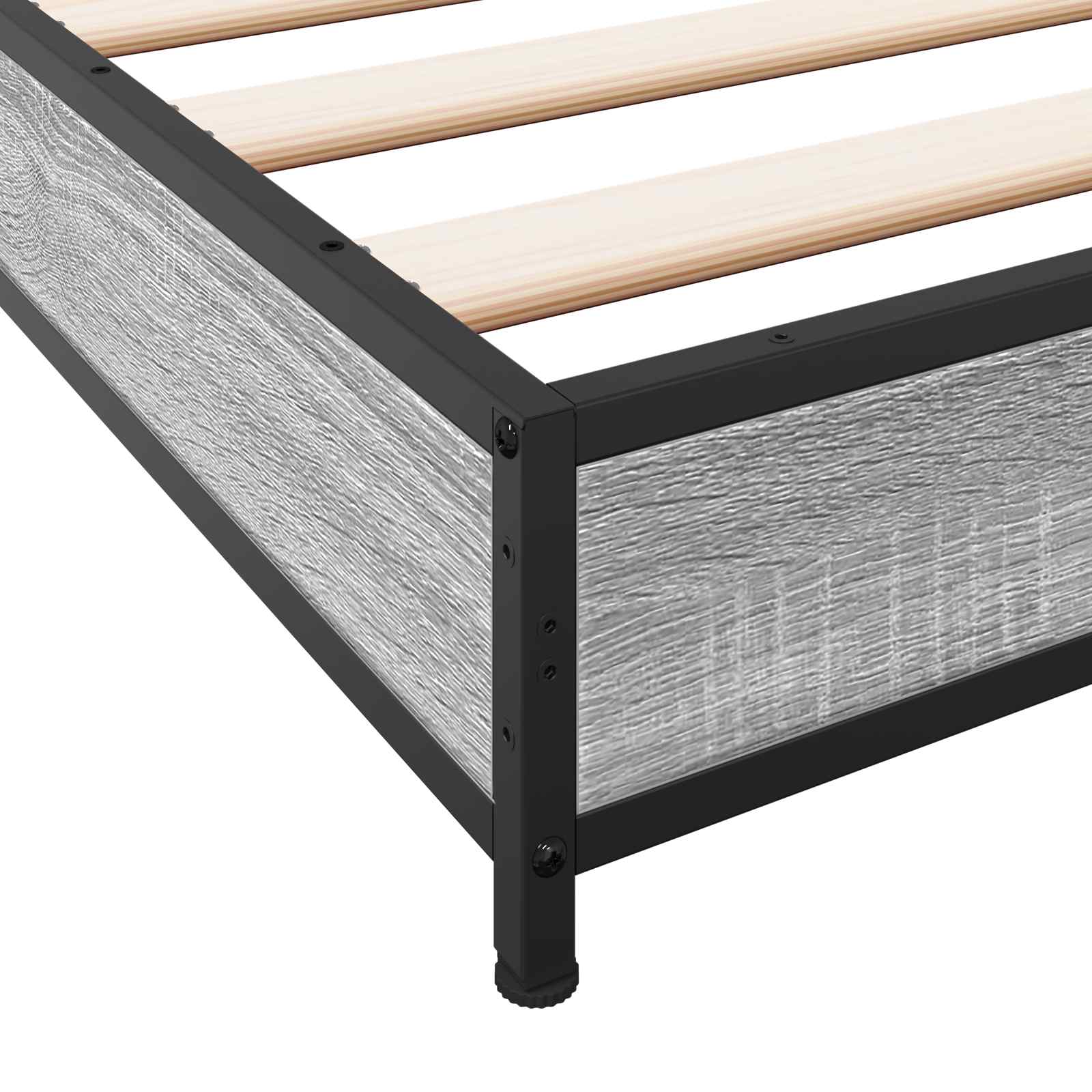 vidaXL Bed Frame Grey Sonoma 80 x 200 cm Engineered Wood 6