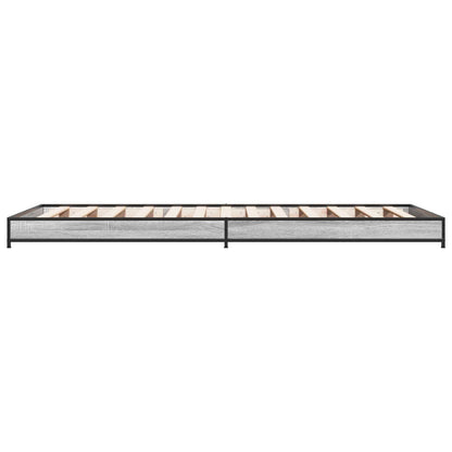 vidaXL Bed Frame Grey Sonoma 80 x 200 cm Engineered Wood 5