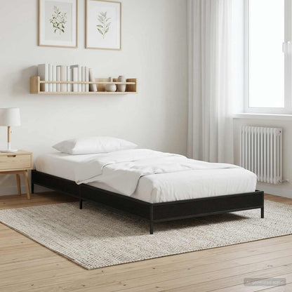 vidaXL Bed Frame Black Oak 80 x 200 cm Engineered Wood 1