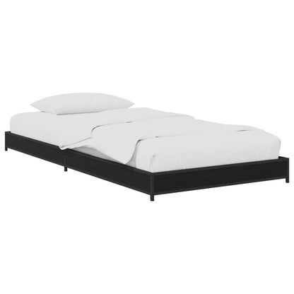vidaXL Bed Frame Black Oak 80 x 200 cm Engineered Wood 2