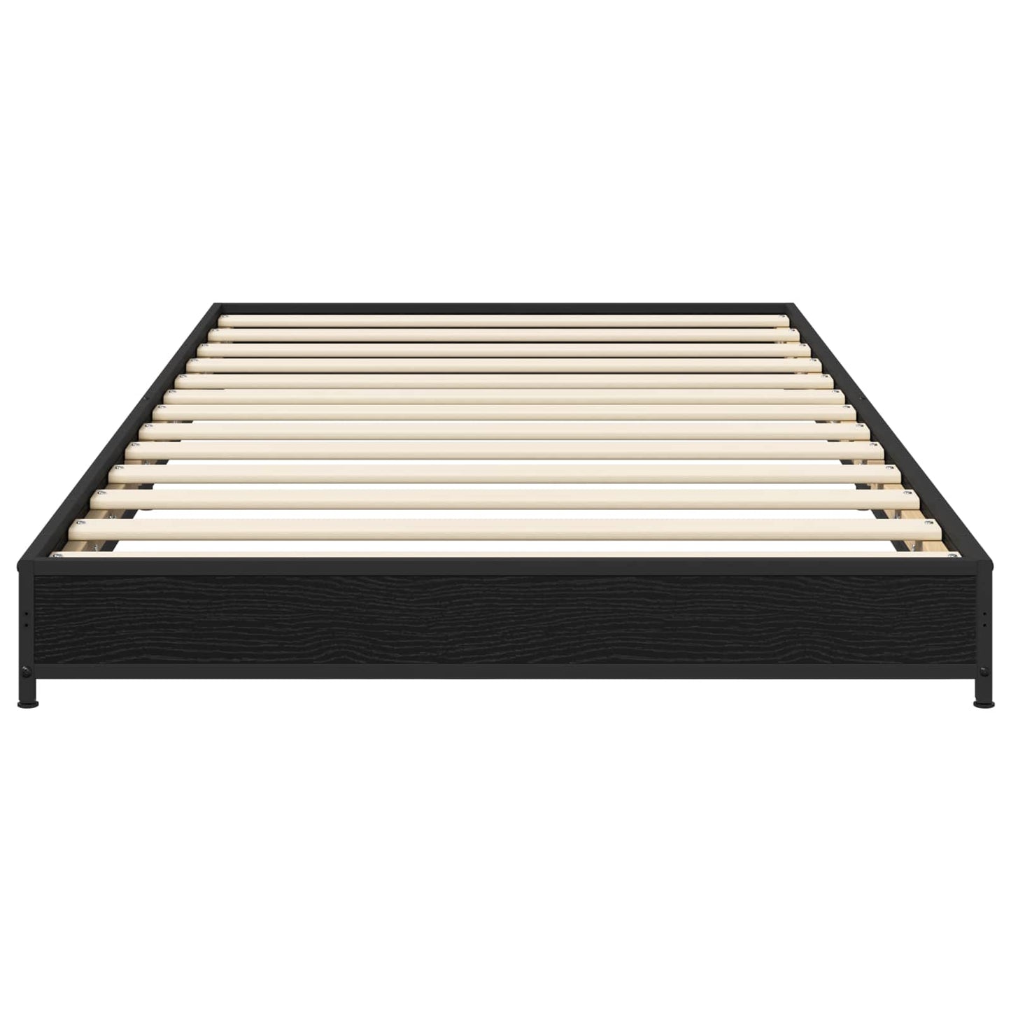 vidaXL Bed Frame Black Oak 80 x 200 cm Engineered Wood 4
