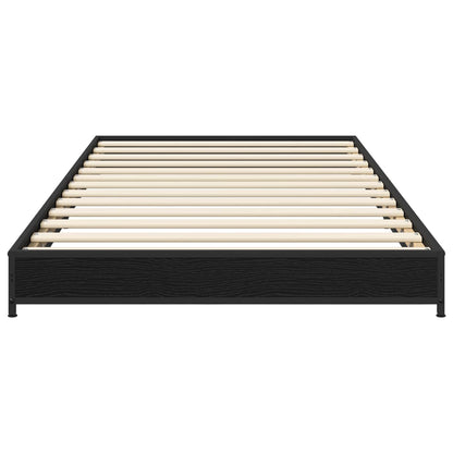 vidaXL Bed Frame Black Oak 80 x 200 cm Engineered Wood 4