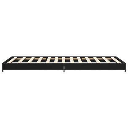 vidaXL Bed Frame Black Oak 80 x 200 cm Engineered Wood 5