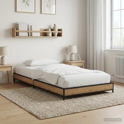 vidaXL Bed Frame Artisan Oak 80 x 200 cm Engineered Wood 1