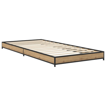 vidaXL Bed Frame Artisan Oak 80 x 200 cm Engineered Wood 3