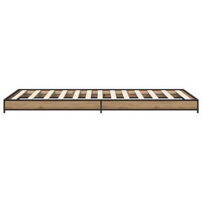 vidaXL Bed Frame Artisan Oak 80 x 200 cm Engineered Wood 5