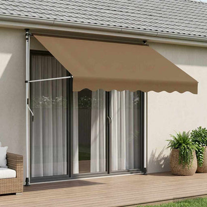 vidaXL Manual Retractable Awning 180 g / m² Polyester with PU Coated 1
