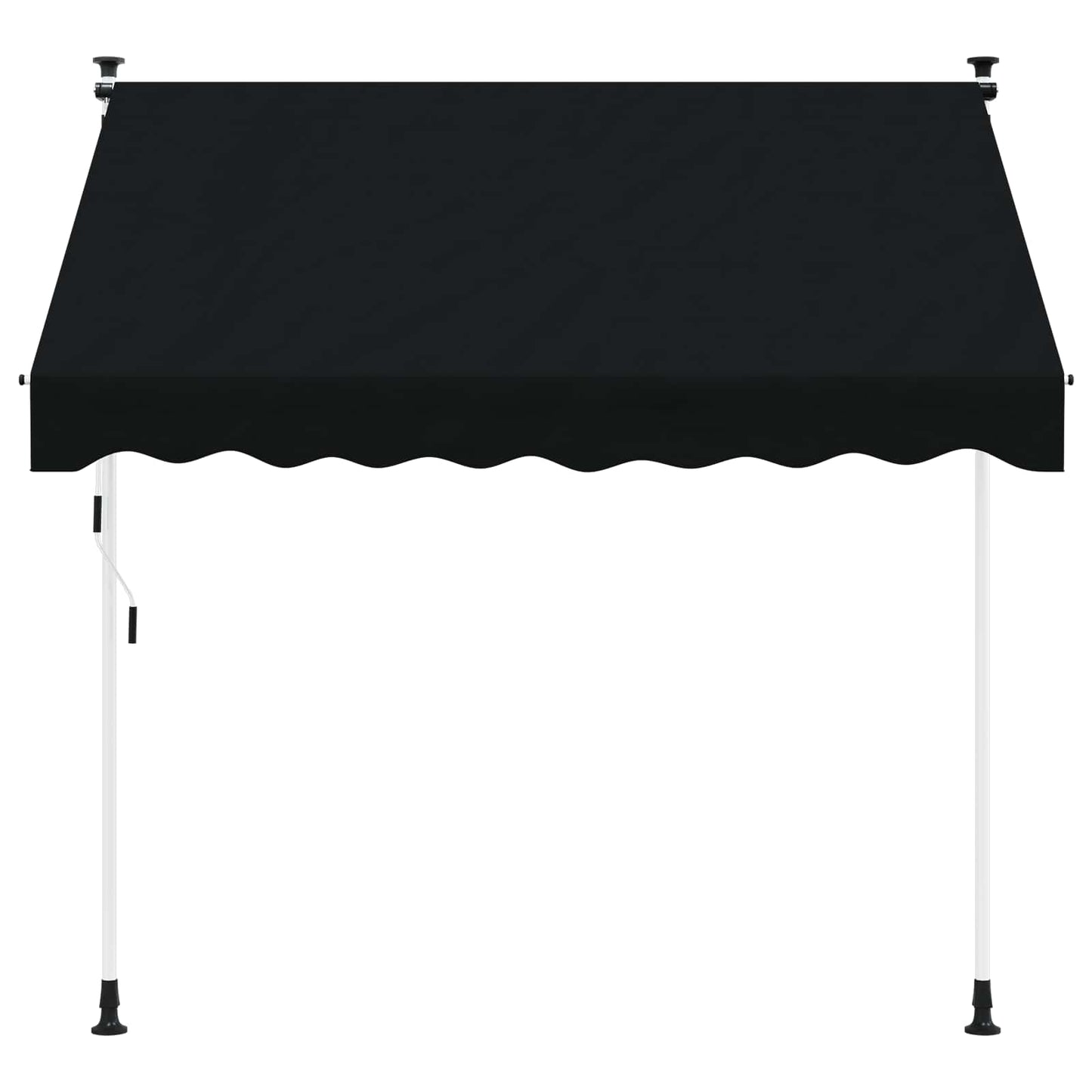 vidaXL Manual Retractable Awning Black 100 cm 3